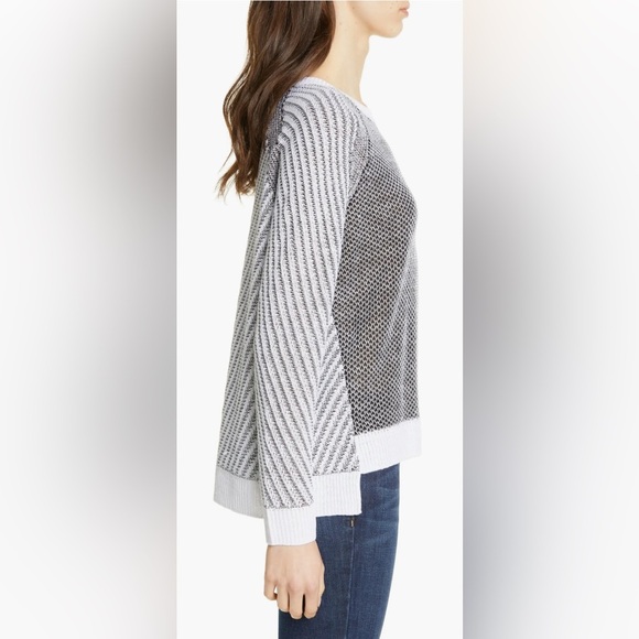 Eileen Fisher Step Hem Linen, Cotton & Silk Sweater - Size L - Picture 3 of 6